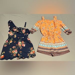 Girls Size 6X Lot of 2 Rompers